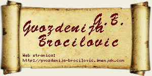 Gvozdenija Broćilović vizit kartica